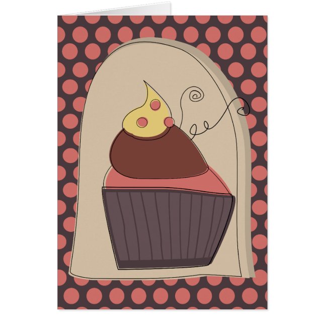 Cartão Cupcake da torta do Sweety (Frente)