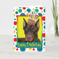 Cupcake de aniversário - Doberman - Red - Rocky