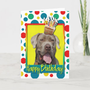 Cartão Cupcake de aniversário - Mastiff - Snoop