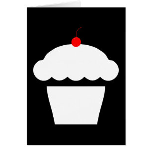 Cartão cupcake de cereja