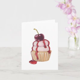 Cartão Cupcake de Cherry