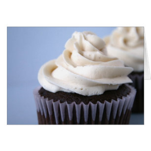 Cartão Cupcake de chocolate Glacé de baunilha