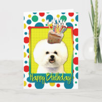 Cupcake do aniversário - Bichon Frise