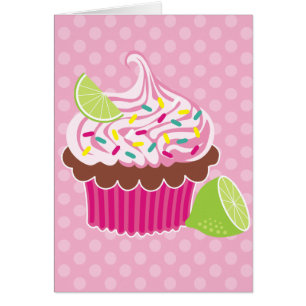 Cartão Cupcake do chantiliy