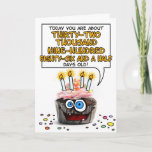 Cartão Cupcake do feliz aniversario - 90 anos velho<br><div class="desc">Quantos dias velhos é você - cartão de aniversário do divertimento para umas pessoas de 90 anos</div>
