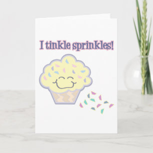 Cartão cupcake engraçada sprinkles