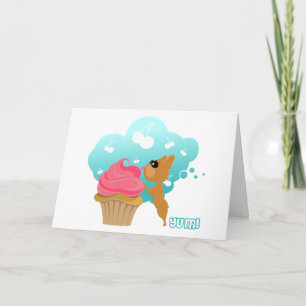 Cartão Cupcake Frenchie