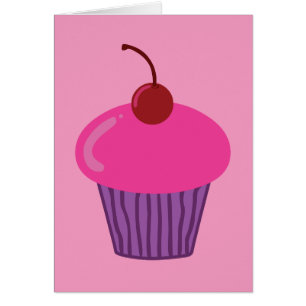 Cartão Cupcake rosa