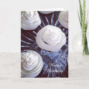Cartão Cupcakes de Aniversário com Cobertura Chique