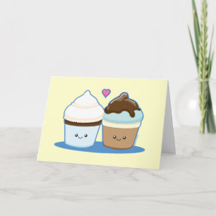 Cartão Cupcakes de casamento