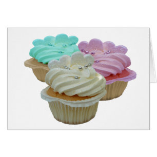 Cartão Cupcakes e Corações