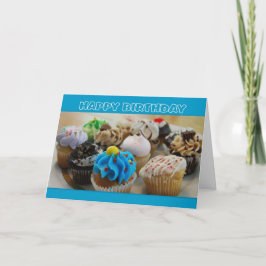 Cartão Cupcakes Feliz Aniversário Humor