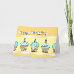 Cartão Cupcakes - Parabéns