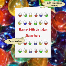 cupcakes personalizados de 24 anos