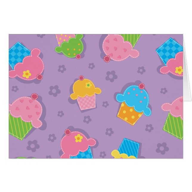 Cartão Cupcakes tão doces all over (Frente Horizontal)