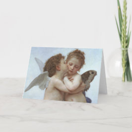 Cartão Cupid and Psyche as children - William Bouguereau