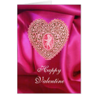 CUPID LACE HEARK SILK FUCHSIA PINK COR
