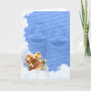 Cartão Cupid Mouse Template