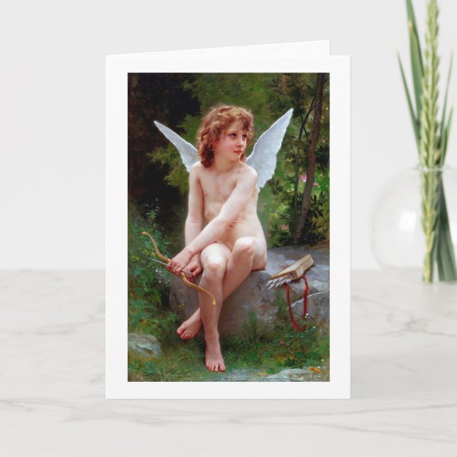 Cartão Cupido, Bouguereau (Frente)