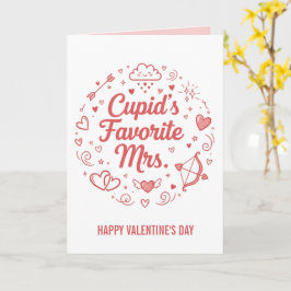 Cartão Cupido da Favorita da Sra. Dia dos Namorados