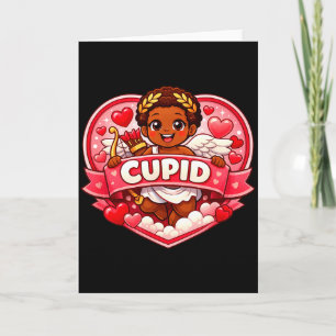Cartão Cupido Dia dos Namorados Afro-Americano
