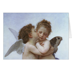 Cartão Cupido e Psyche como Bebês
