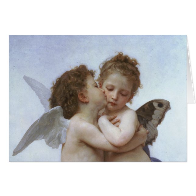 Cartão Cupido e Psyche como Bebês (Frente Horizontal)