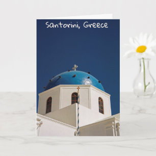 Cartão Cúpula azul, Santorini, Grécia