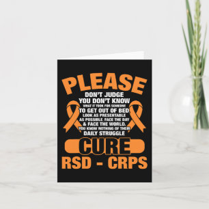 Cartão Cure o RSD CRPS com suporte a RSD Sensibilização C
