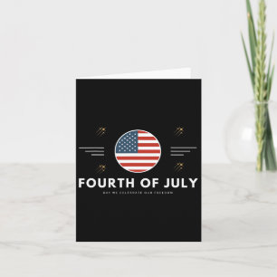 Cartão Curioso 4 De Julho De Bandeira Americana
