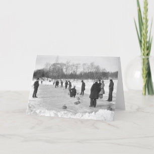 Cartão Curling in Central Park NYC Greeting Card