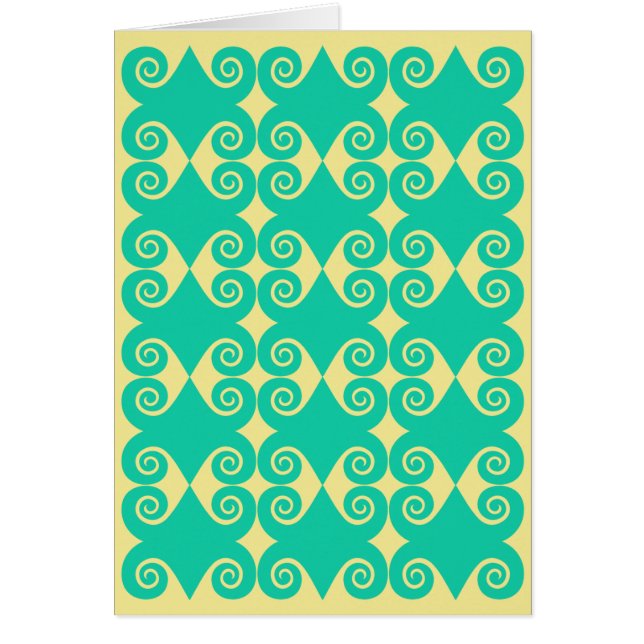 Cartão Curly Diamond Pattern (Frente)