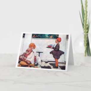 Cartão Curly Girl, Jessie Willcox Smith