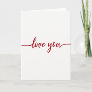 Cartão Cursivo Amor Romântico Você