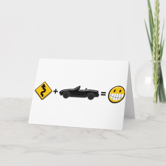 Cartão Curvas + MX5 = divertimento (Frente)