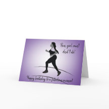 Curvy Girl Runner com Plit Birthday Card