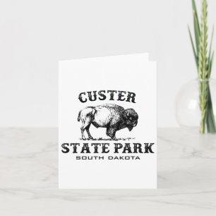 Cartão Custer State Park South Dakota American Bison Souv