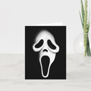 Cartão Custo das Máscaras do Dia das Bruxas de Horror de 