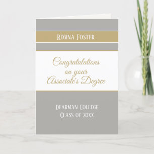 Cartão Custom Associate's degree college graduation card