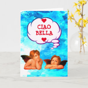 Cartão Custom CIAO BELLA Cherubs Angels Valentines Card