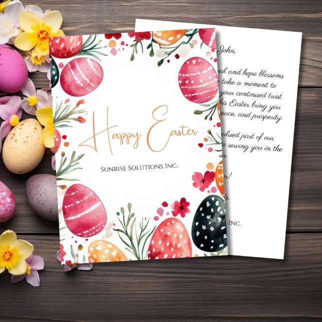 Cartão Custom Corporate Easter Greeting Card (Criador carregado)