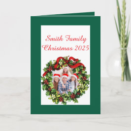 Cartão Custom Family Photo Christmas Card