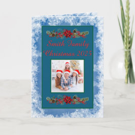 Cartão Custom Family Photo Christmas Card