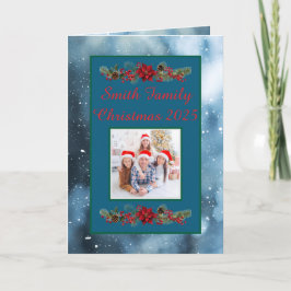 Cartão Custom Family Photo Christmas Card