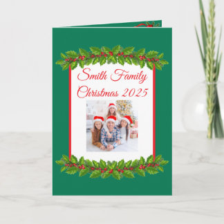 Cartão Custom Family Photo Christmas Card