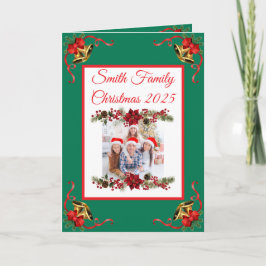 Cartão Custom Family Photo Christmas Card