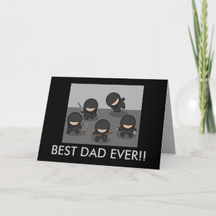 Cartão Custom Father's Day Ninja Greeting Card