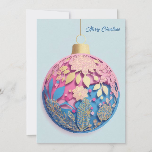 Cartão Custom festive Christmas Tree Greeting (Frente)