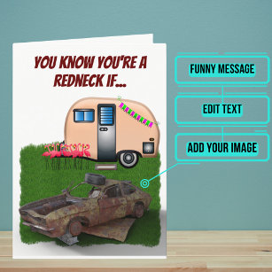 Cartão Custom Funny Redneck Car Joke Birthday