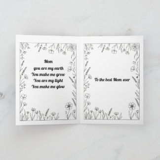 Cartão Custom Heartfelt Mother's Day Poem Card